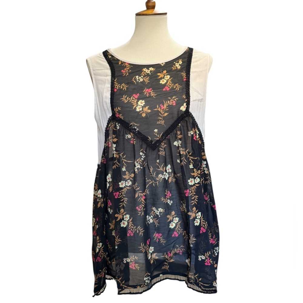POL Floral Sleeveless Scoop Neck Tank #288